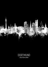 Travel guide cover city vector illustration. Dortmund Germany Skyline Poster By Michael Tompsett Displate