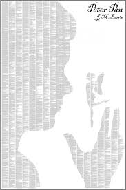 Full Novel Displayed As A Silhouette Poster Peter Pan Spineless Classics Peter Pan Poster