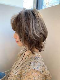 大人かわいいショートボブひし形ヘルシーレイヤーs 40 maria by afloatのヘアスタイル ボブ ひし形 ミセス 髪型 レイヤーカットヘア
