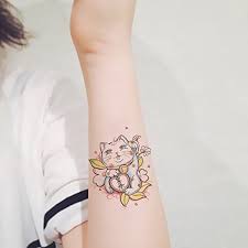 Xem và yêu thích nhớ tải về hình nền cute dễ thương trên điện thoại trong bộ sưu tập của chúng tôi. Set Of 2 Waterproof Temporary Tattoo Stickers Cute Multi Color Lucky Cats Animals Design Body Art Make Up Tool To View Further Fo Hinh XÄƒm Hinh XÄƒm Meo XÄƒm