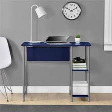 Mainstays Basic Student Desk Sturdy Metal Frame Accented By Shelving Model 9120596w Colornavy Check Out This Great Product Student Desks Desk Kidsroom Decor