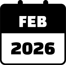 February 2026 Black Icon SVG Vector & PNG Free Download | UXWing