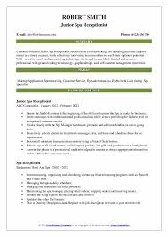 Spa receptionist resume example provided herewith will reveal the perfect method of drafting a spa receptionist resume example. Spa Receptionist Resume Samples Qwikresume