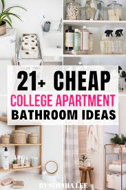 21 College Apartment Bathroom Ideas That Prove You Can Make Bathrooms Look Good By Sophia Lee In 2021 College Apartment Bathroom College Apartment College Bedroom Apartment