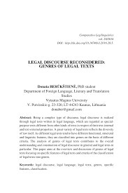 Without these cookies our website wouldn't function and they cannot be switched off. Pdf Legal Discourse Reconsidered Genres Of Legal Texts