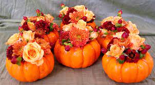 Mini Pumpkins For Cocktail Tables Fall Floral Centerpieces Fall Centerpiece Fall Wedding Centerpieces