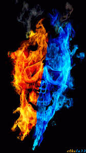 Animated gif images of fire and flame. Burning Skull Gifs Skull Fire Flame Art Fire Art
