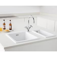 Ceramic sinks are often chosen for their traditional looks, and as such they are more commonly found in more classical and traditionally styled kitchens. Butler Rose Square Inset Or Undermount White Ceramic Kitchen Sink Waste 450mm X 475mm Tap Warehouse