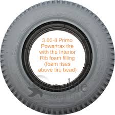 3 00 8 14 x 3 in primo powertrax foam filled wheelchair tire