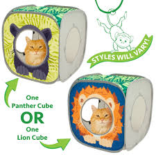 Shake the wand in front of the cat to see her run after it and sit up on her hind legs. Kitty City Cat Furniture Lion Play Cube Walmart Com Walmart Com
