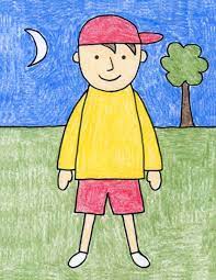 How To Draw Children Art Projects For Kids This project also poses the young boy with his hands in his pockets so he looks more relaxed, and no struggles.