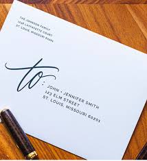 The recipient's family name and address goes in the center of the envelope. Recipient Address Custom Printed Envelopes Elan Studio
