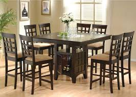 Look at the stylish chairs in black and the square glass top table that goes with it. Coaster Mix Match 9 Piece Counter Height Dining Set A1 Furniture Mattress Pub Table And Stool Sets