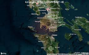 Metro manila (cnn philippines, may 10)—a magnitude 5.4 earthquake struck occidental mindoro early sunday morning and was felt in some parts of metro manila. Quake Info Moderate Mag 4 3 Earthquake 23 Km West Of Batangas Southern Tagalog Calabarzon Philippines On 29 October 2020 03 23 Pm Pst 15 User Experience Reports Volcanodiscovery