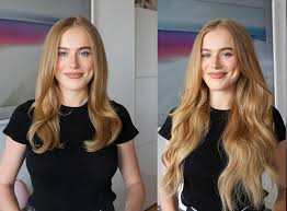 Blonde hair extensions clip in on u part full head wig long curly wave synthetic hair pieces for women 24 inch sarla uh17&27/613. How To Blend Clip In Luxy Hair Extensions With Thin Hair