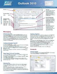 Microsoft Outlook 2010 Laminated Quick Reference Guide Cheat Sheet Scheduling Software Outlook Microsoft Outlook