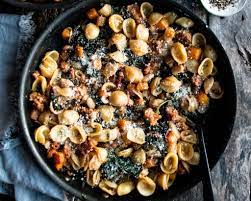 Orecchiette With Sausage Butternut Squash The Original Dish Recipe Pasta Dishes Winter Pasta Recipes Orecchiette Recipes