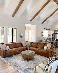 Modern Farmhouse Inspo On Instagram I Get So Many Questions About This Sofa Every Time Farm House Living Room Leather Couches Living Room Living Room Leather
