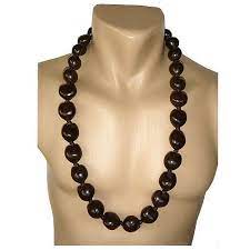 Hawaiian Kukui Nut Brown Shell 32 Necklace Zero Gravity Necklace Beaded Necklace Bead Shop