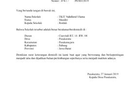 Surat keterangan domisili usaha atau skdu adalah satu surat yang dibutuhkan dalam pelaksanaan usaha kecil dan menengan (ukm). Contoh Surat Keterangan Domisili Lembaga Paud Ini Surat Cute766
