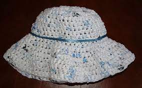 Ravelry Floppy Plarn Hat Pattern By Cindy Recyclecindy Plastic Bag Crochet Hat Pattern Crochet Sun Hat