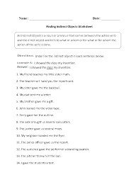 The same for the indirect object worksheets below the direct in the next section. Finding Indirect Objects Worksheet Directions Worksheets Sentences