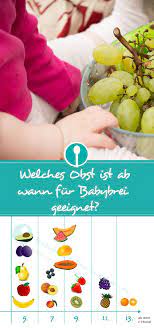 Das zuschauen beim essen ist ganz normal und nichts anderes als die gesunde. Infografik Welches Obst Ist Ab Wann Fur Babybrei Geeignet Babybrei Kochen Fur Baby Babynahrung