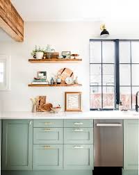 Sage green kitchen features sage green cabinets paired with white quartz countertops and a white subway tiled backsplash. 8 Hot Kitchen Decor Trends For 2021 And 75 Ideas Digsdigs