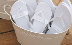 These Are Ok But I Think I D Rather Do Strappy Sandals With White Seashells On Them Wedding Sandal Wedding Flip Flops Blue Wedding Sandals Flip Flop Basket