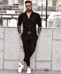 Trendy outfits cool outfits outfit grid professional dresses men's wardrobe future fashion well dressed men business attire gq. 35 Super Stylish All Black Outfits For Men Fashion Hombre