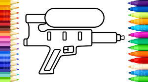 There are a lot of coloring pages for kids on our website my coloring pages, for example: Water Gun Coloring Pages And Drawing For Kids Learn Colors With Colored Markers For Baby Youtube