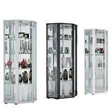 Fitting in the corner of the living room above the sofa, or in the office over a filing cabinet, a in a pinch, the corner shelf can be used as storage, but more often these shelves are just for looks. Corner Glass Cabinet Wayfair Co Uk