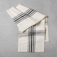 Modern, traditional, eclectic, rustic, glam, farmhouse, country Hearth And Hand Cream Black Plaid Table Runner