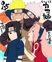 Kakashi Hatake Naruto Uzumaki Sakura Haruno Sasuke Uchiha Team7 Naruto E Sasuke Desenho Naruto Crianca Anime Naruto