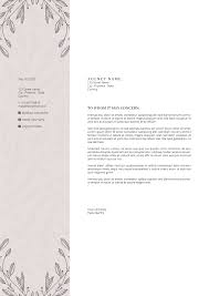 The purpose of a cover letter, which should always accompany your resume, is to introduce yourself. Floral Cv Cover Letter Resume Template