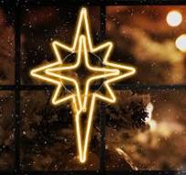 Amazon.com: LAMPHOME [Large 25"x16" 360 LED Bethlehem Star Neon Motif  Super-Bright Warm White LEDs Outdoor Christmas Decoration with UL Standard  ...