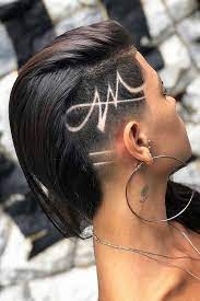 I am in awe of this look! 30 Cute Rebellious Half Shaved Head Hairstyles For Modern Girls Shaved Hair Designs Half Shaved Head Hairstyle Half Shaved Hair