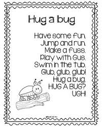 Hug A Bug Poem Freebie Short Poems For Kids Kids Poems Poetry For Kids