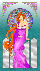 Download and print free print adult art nouveau style peacock coloring pages. Art Nouveau Coloring Page Woman Free Image On Pixabay