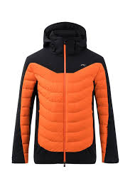 Ski Jacket Kjus Men Sight Line Jacket Black Orange