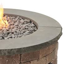 Yukon pavestone's rockwall 17.5 in. Outdoor Greatroom Company Circle Concrete Top For Bronson Block Round Gas Fire Pit Kit