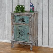 Kommode Murcia Schrank Shabby Look Vintage 75x48x36cm Schubladenschrank Holz Kleinmobel Shabby