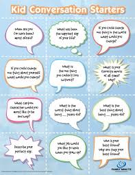 Conversation Starters For Kids Family Minute Conversation Starters For Kids Kids Talking Parenting