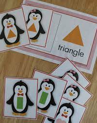 Penguin Shape Sorting Activity For Preschool And Pre K And Tot School Teach Kids How To Recognize Winter Preschool Arctic Animals Preschool Penguin Activities