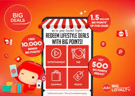 Earn, redeem & convert big points | airasia big. Big Loyalty Introduces Big Deals Enabling Members To Redeem Lifestyle Deals Using Big Points On The Big Loyalty App Airasia Newsroom