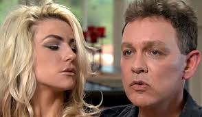 Courtney Stodden and her grandfather (er...husband) Doug Hutchison. Note  the imbecilic look