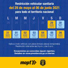 La restricción vehicular sanitaria seguirá funcionando de 5:00 a.m. Facebook