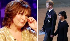 Lorraine Kelly reacts to Prince Harry 'holding Meghan's hand for support':  'So sad'