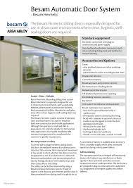 Besam rd3 user manual pdf besam was established in 1962 with the development of automatic doors for the healthcare sector. Besam Automatic Door System Manualzz