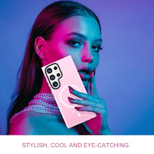 Magnetic Clear Case for Samsung Galaxy 24 Ultra with Screen Protector +  Camera Lens Protector Compatible with Magsafe, Cute Neon Phone Case, Soft  Silicone Protective Cover Cases for S24 Ultra 6.8" :